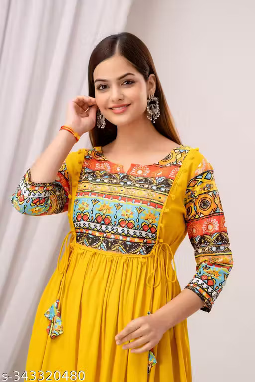Anarkali Kurti (Yellow)